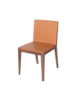 Dining Chair Orange Leather