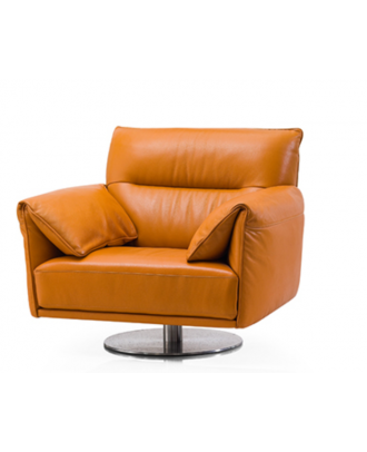 Swivel Chair Leather Orange