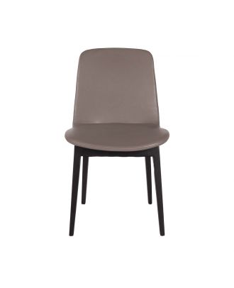 Dining Chair Leather - Grey