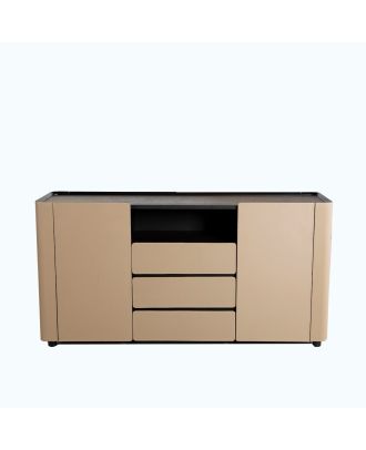Side Board Wood-Leather