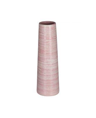 Deco Tube Vase Ceram Pink