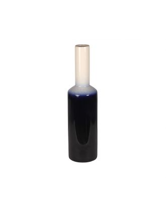 Ombre Vase Wht Blue 