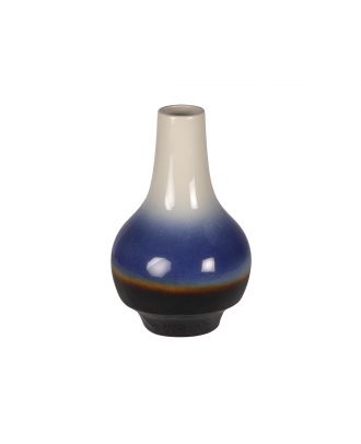 Ombre Vase Wht Blue 