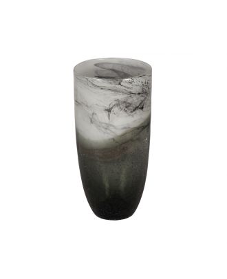 Smokey Vase Gls Gry 