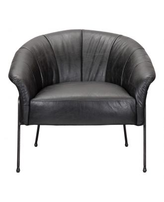 Gordon Arm Chair Black Leather