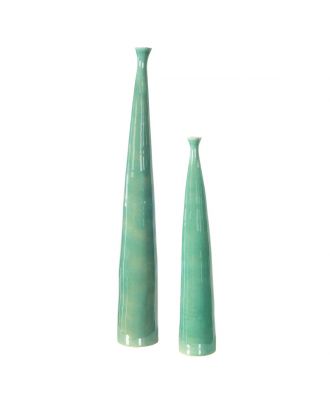 Tower Vases Verde (Set Of 2) 