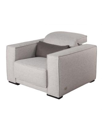 Chair Fabric Grey With Headrest