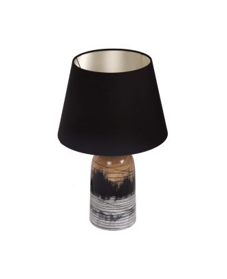 Table Lamp H.Painted, Brown Black White  