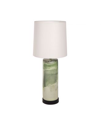 Table Lamp White Green 