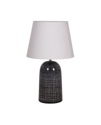 Table Lamp H.Painted Black Whte