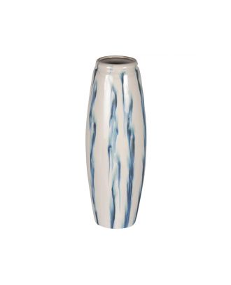 Watercolor Vase Wht Blue 