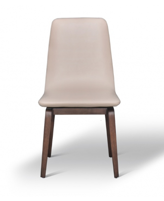 Dining Chair Beige Leather