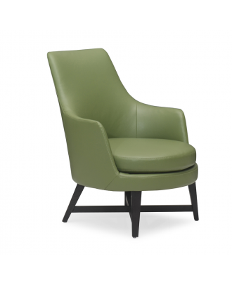 Accent Chair Leather - Green  
