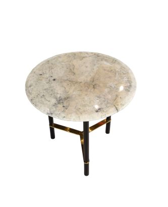 Marble Side Table Blck Legs 