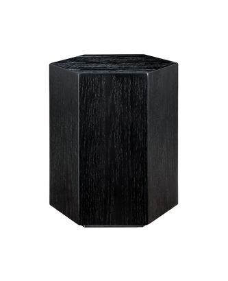 High Hex  End Table- Black   